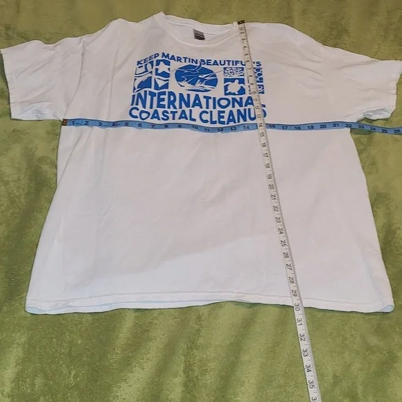 Gildan Unisex White Short Sleeve Tshirt Blue Martin County Coastal Florida XL - Picture 3 of 9